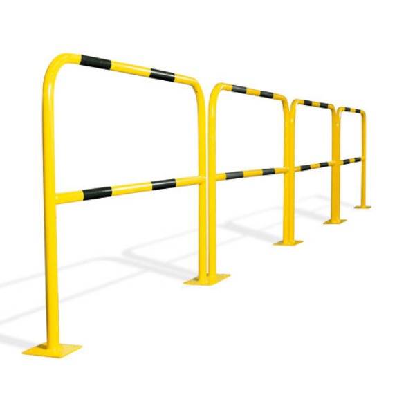 Barrières de sécurité jaunes et noires